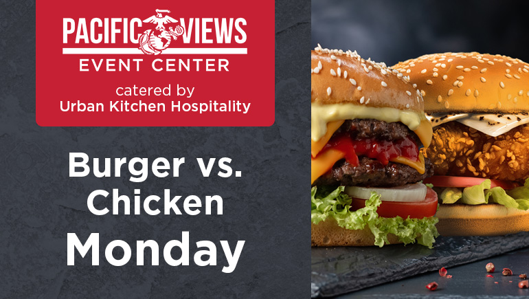 Lunch Buffet: Burger vs. Chicken Monday